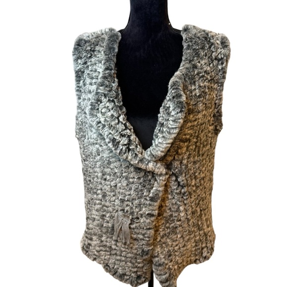 Nanette | Faux Fur Sweater Vest | Sz L - Picture 3 of 9